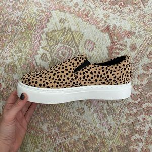 Brand new cheetah slip on sneakers